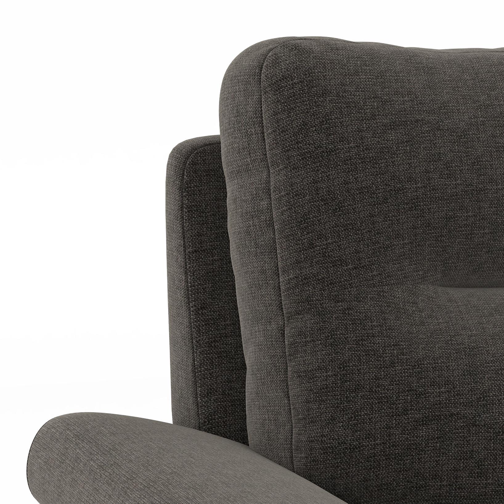 Adelaide Premium 1 Seater Fabric Sofa in Smoke Colour
