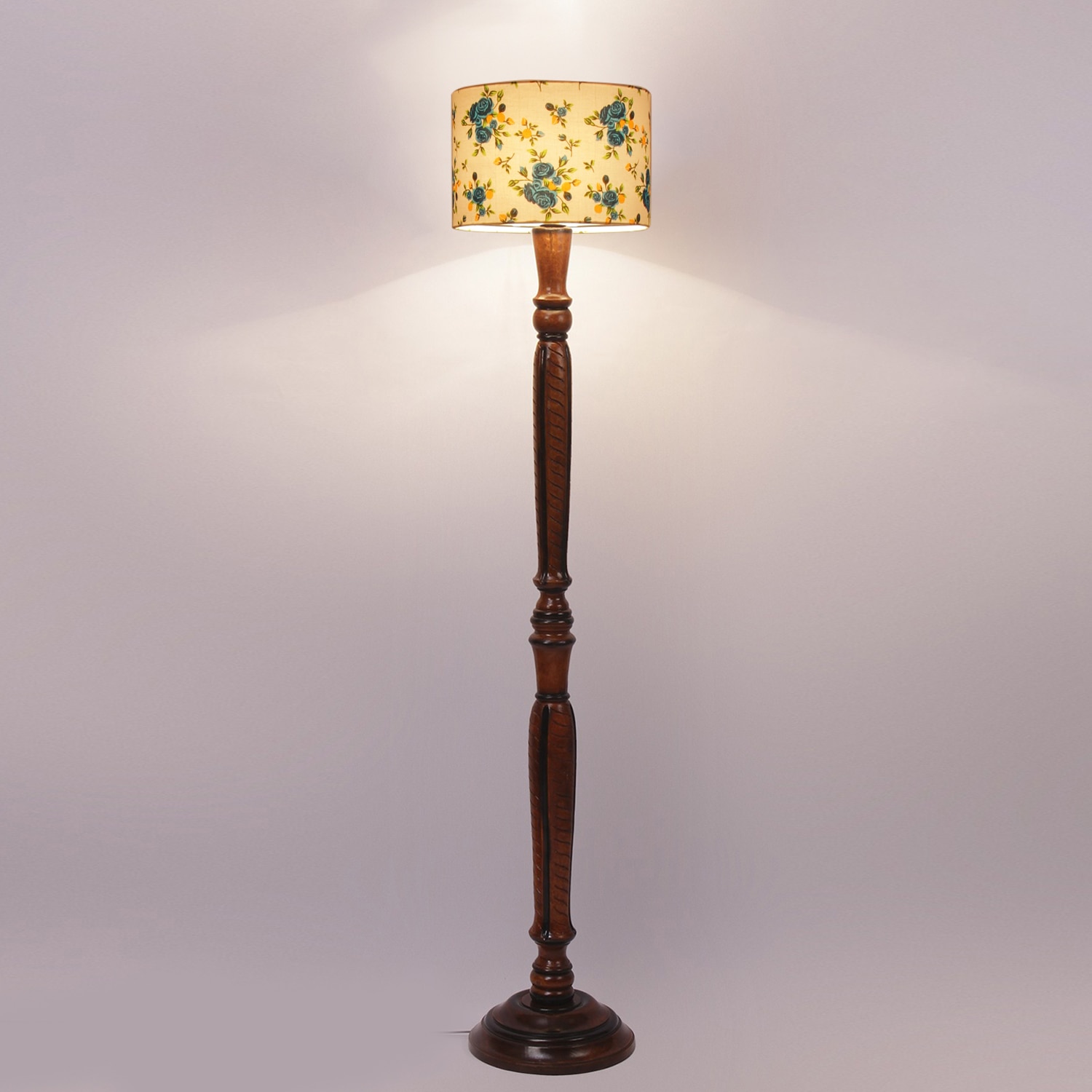 Devansh Wooden Floor Lamp