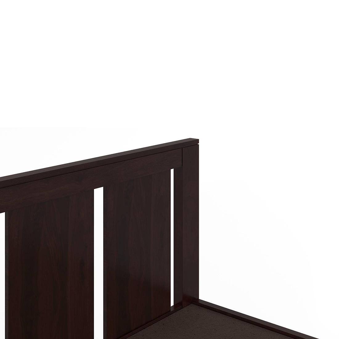 Durban Solid Wood Single Size Non Storage Bed In Mahogany Finish