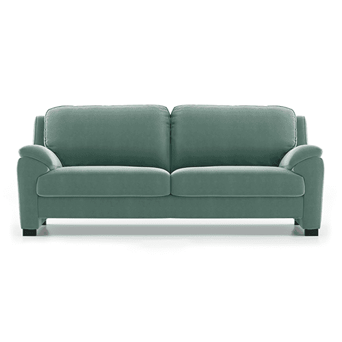 Farina Luxe 3 Seater Fabric Sofa in Dusty Turquoise Velvet Colour