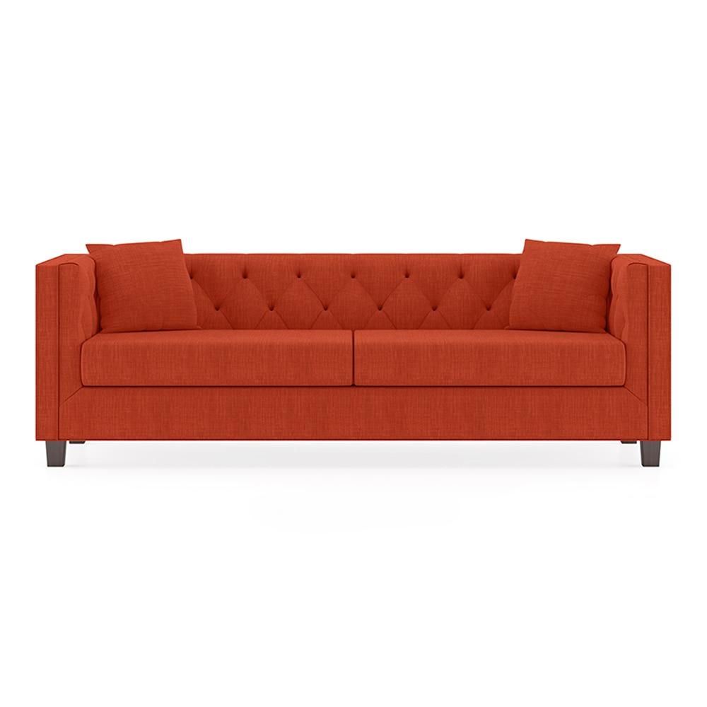 Windsor Premium 3 Seater Fabric Sofa in Lava Colour - Urban Ladder