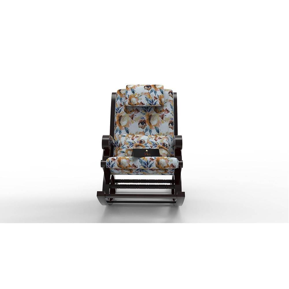 Udell Solid Wood Rocking Chair in Beige printed Colour