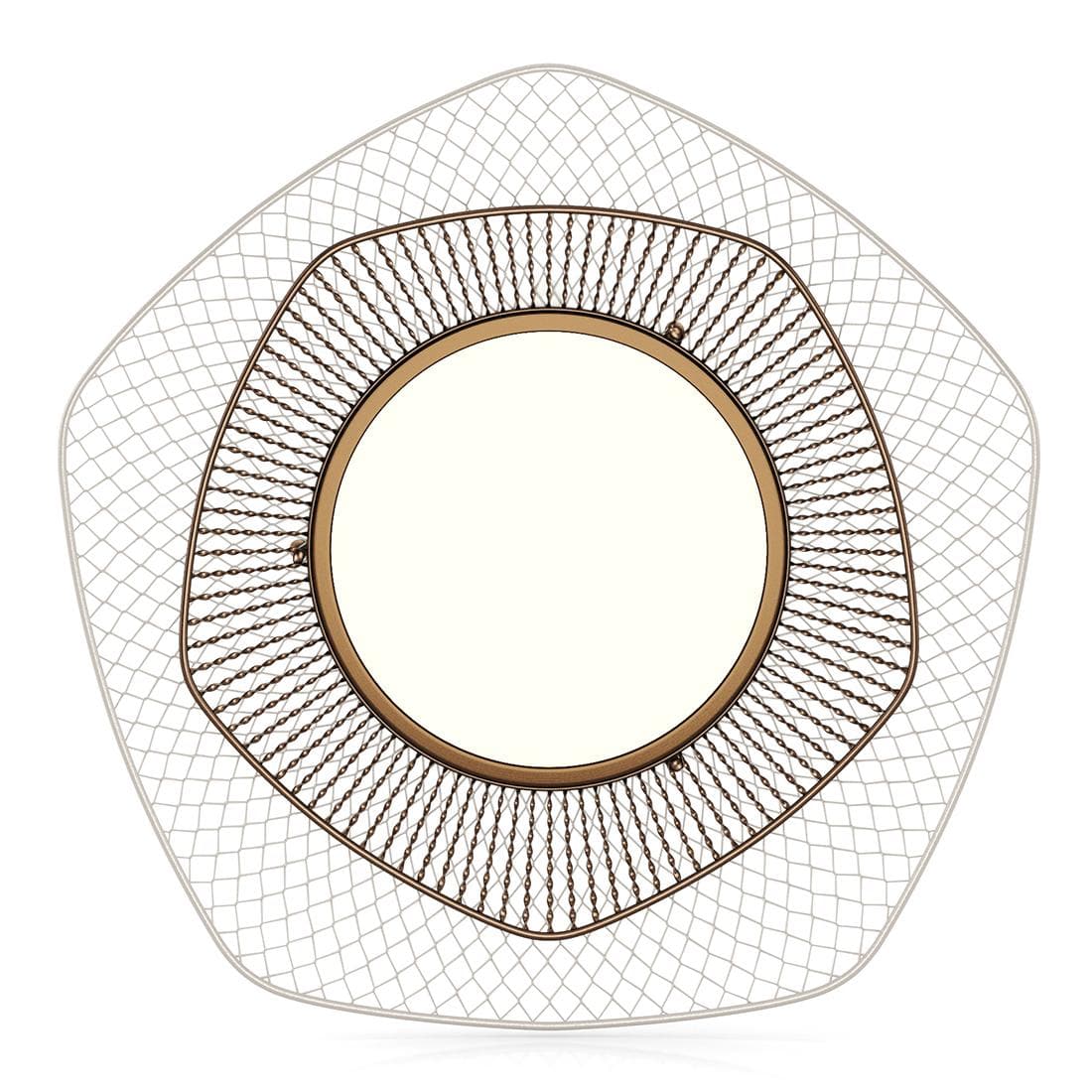 Lumo Metal Mirror In Brass Finish