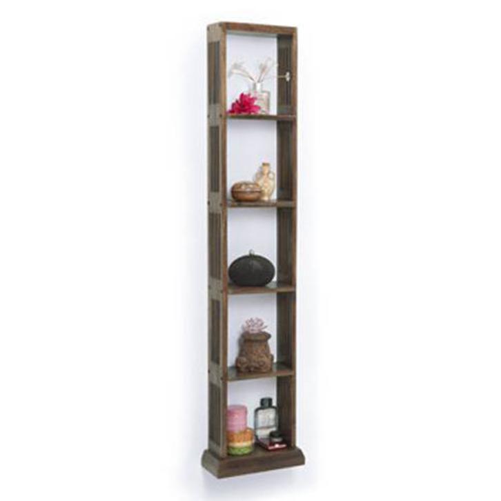 Babylon Solid Wood Bookshelf in Walnut Finish