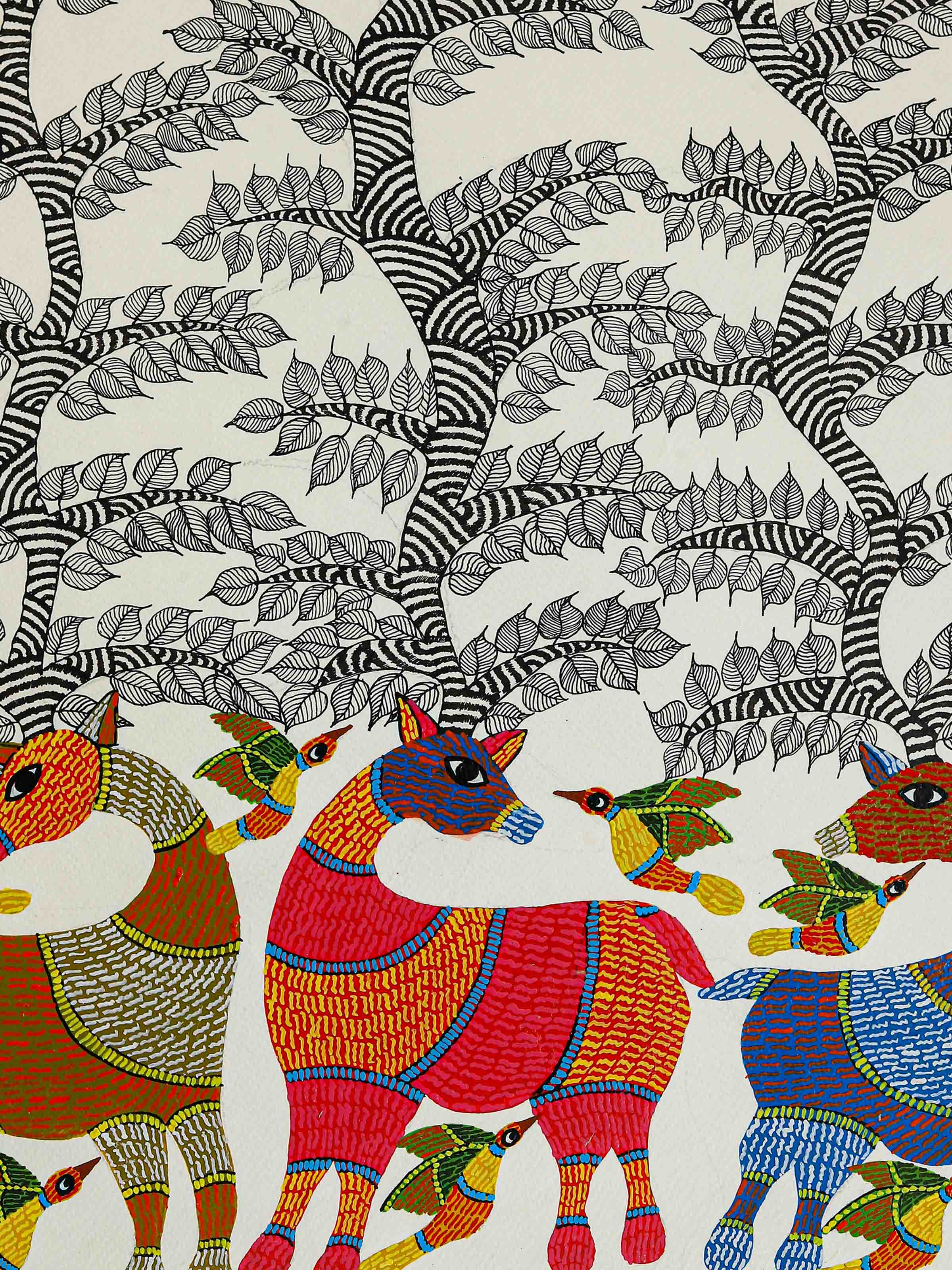 Antlers Of Eternity Gond Art