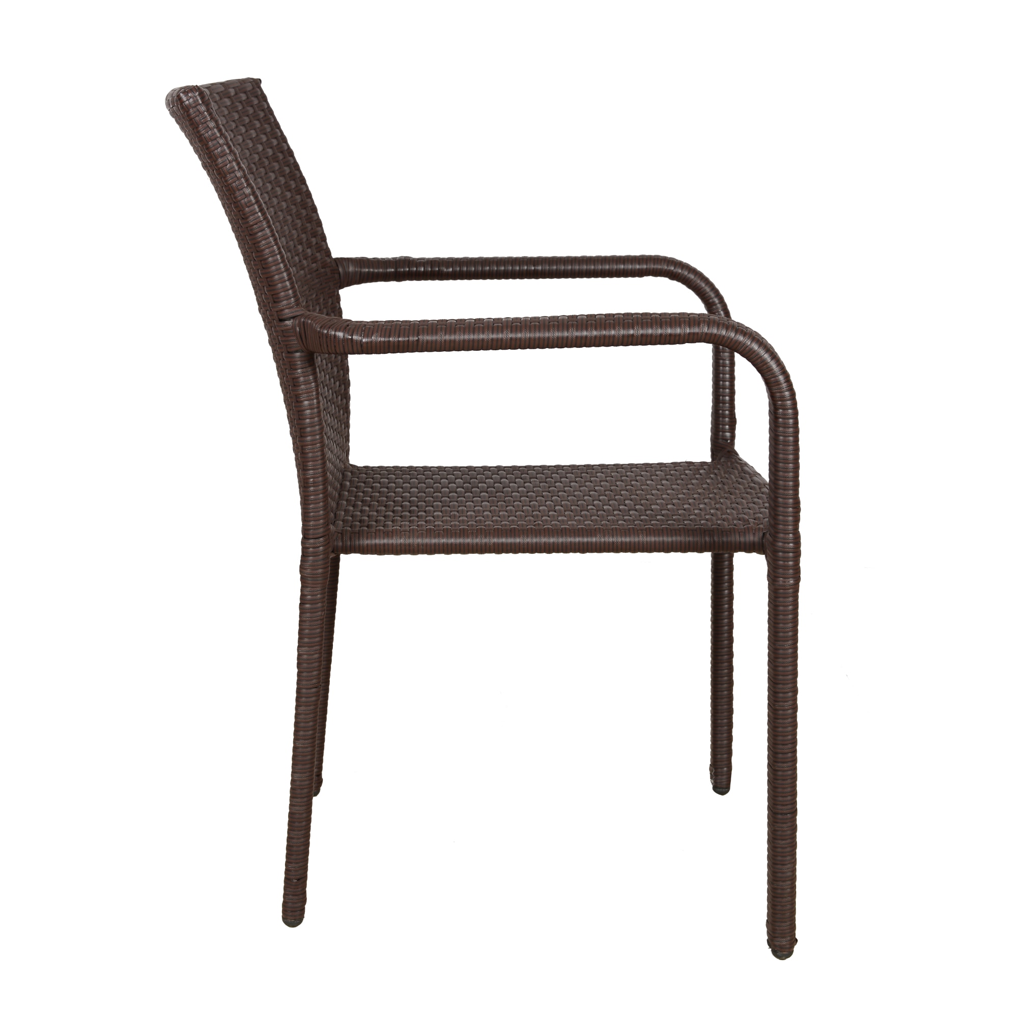 Boulder Wicker Chair Brown Black Dual Tone Finish