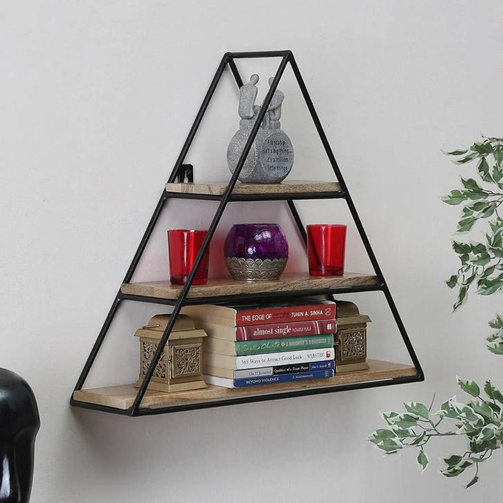 WOODENMOOD Triangle Wall Rack