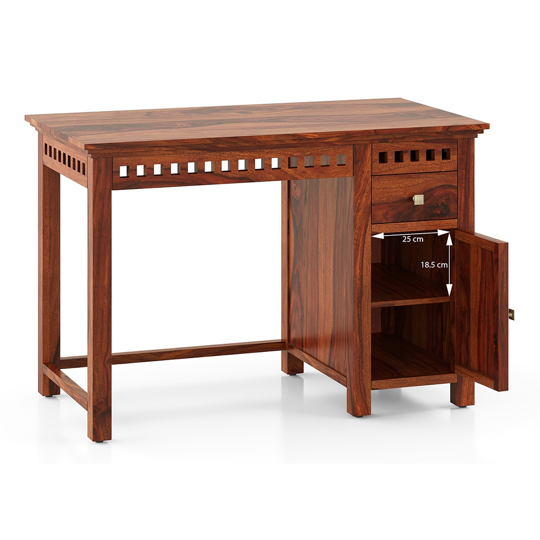 Fidora Solid Wood Study Table in Honey Finish