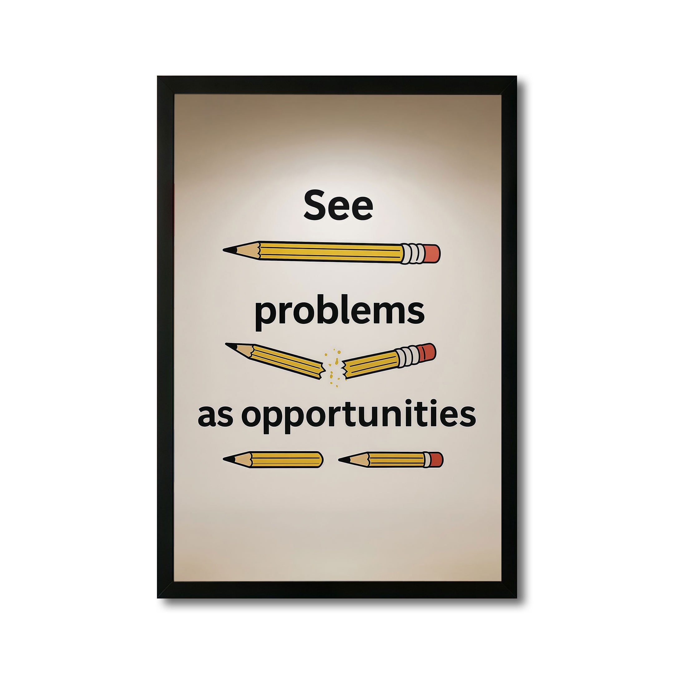 The Castle Decor See Problems As Opportunities Wall Art 8x12 Inch - The Castle Decor