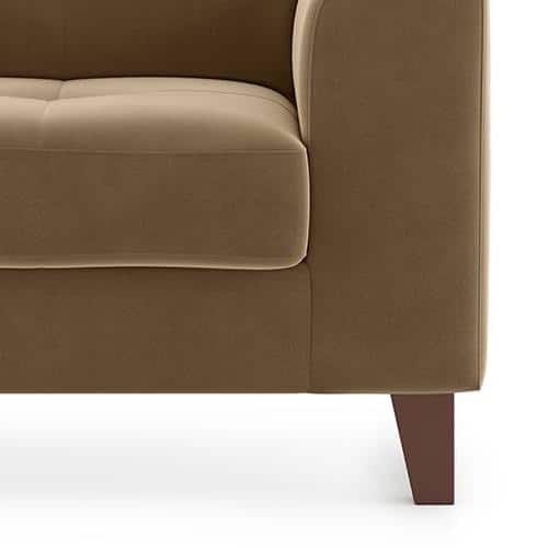 Verona Luxe 2 Seater Fabric Sofa in Fawn Velvet Colour