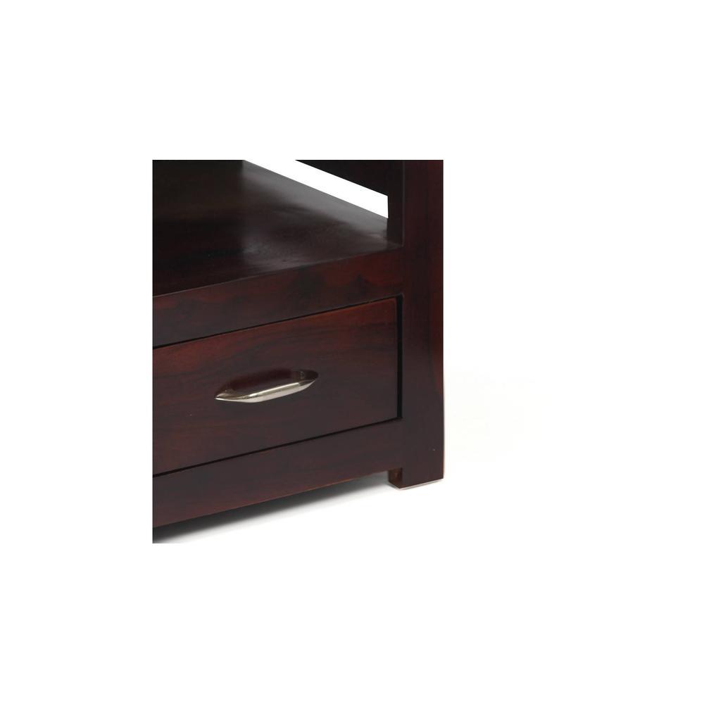Allen Sheesham Wood Console Table in Dark Walnut Finish
