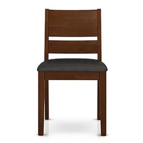 Cabalo Solid Wood Dining Chair Set Of 2 In Dark Walnut Finish