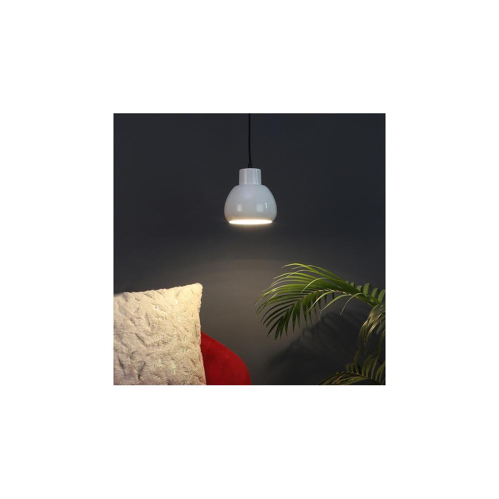 Apple White Metal Hanging Light