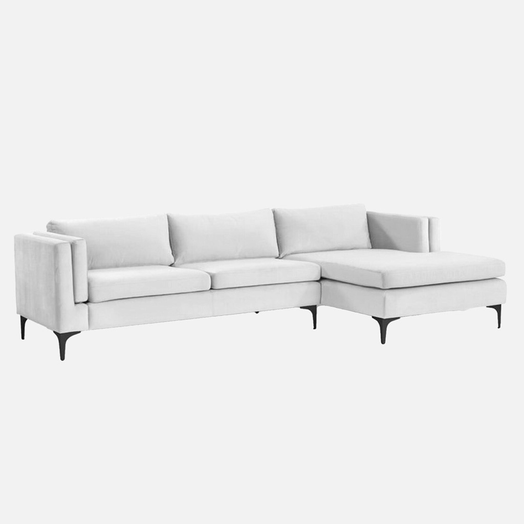 Brezza Sectional Fabric Sofa - Grey