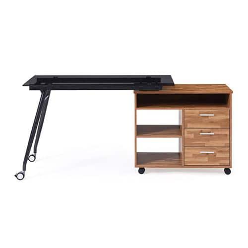 Niccol Engineered Wood Study Table in Golden Oak Finish