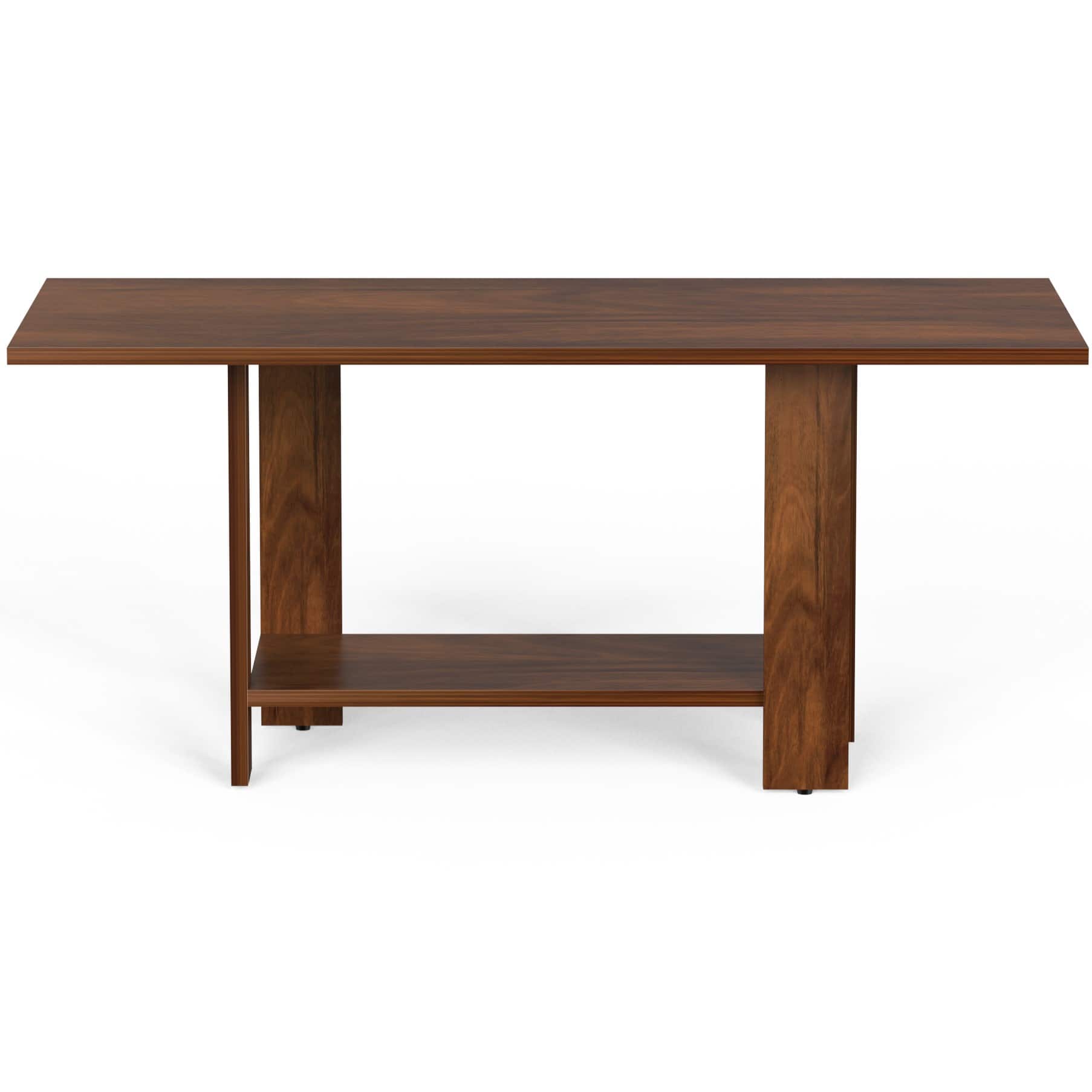 BLUEWUD Osnale Engineered Wood Rectangular Shape Coffee Center Sofa Tea/Teapoy Console Table for Sofa Set Living Room Home Hall (Brown Maple)