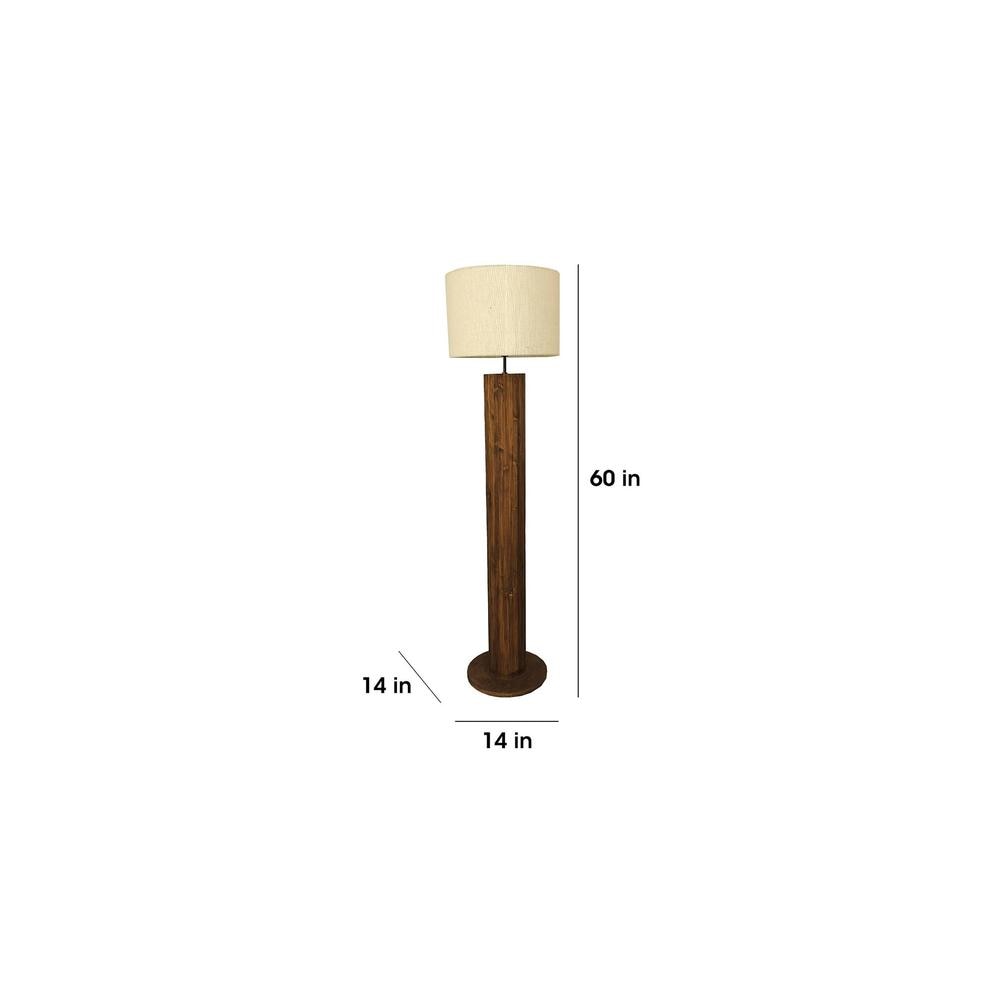 Cedar Beige Jute Floor Lamp with Beige Jute Base