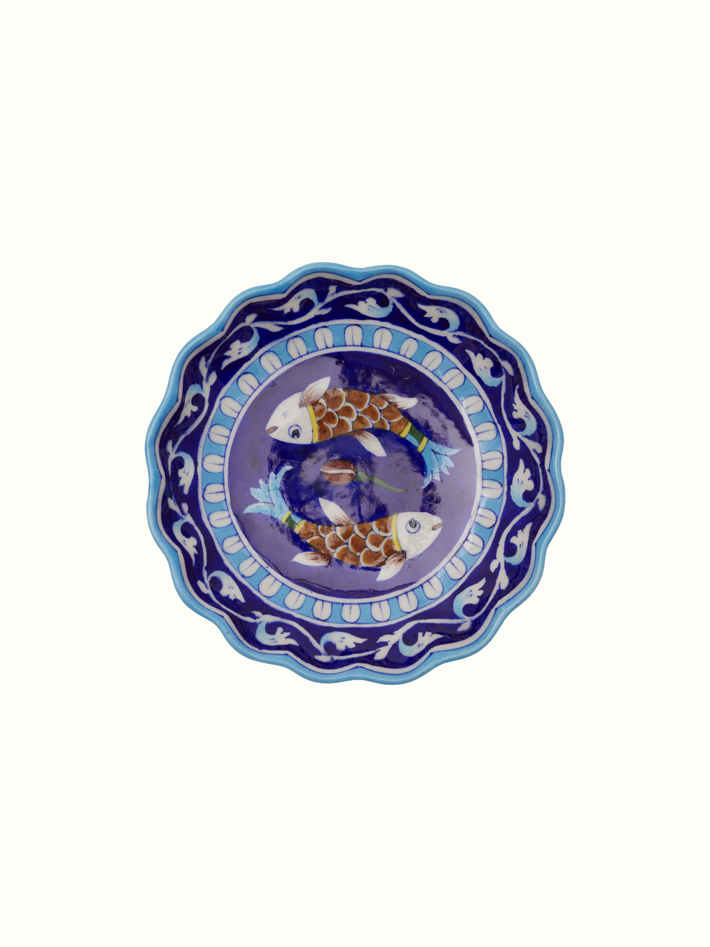 Blue Pottery Ceramic Decorative Plate