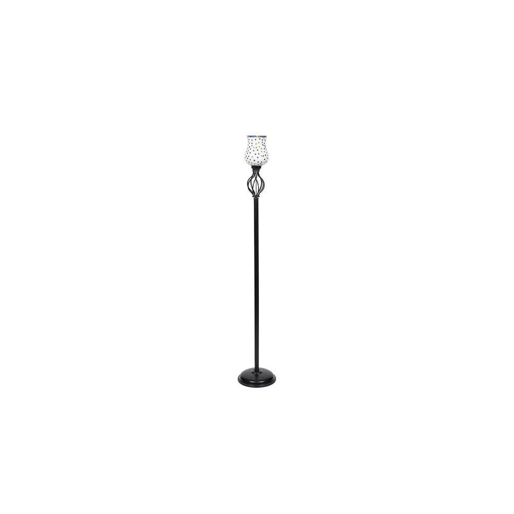 Edie Black Glass Shade Floor Lamp