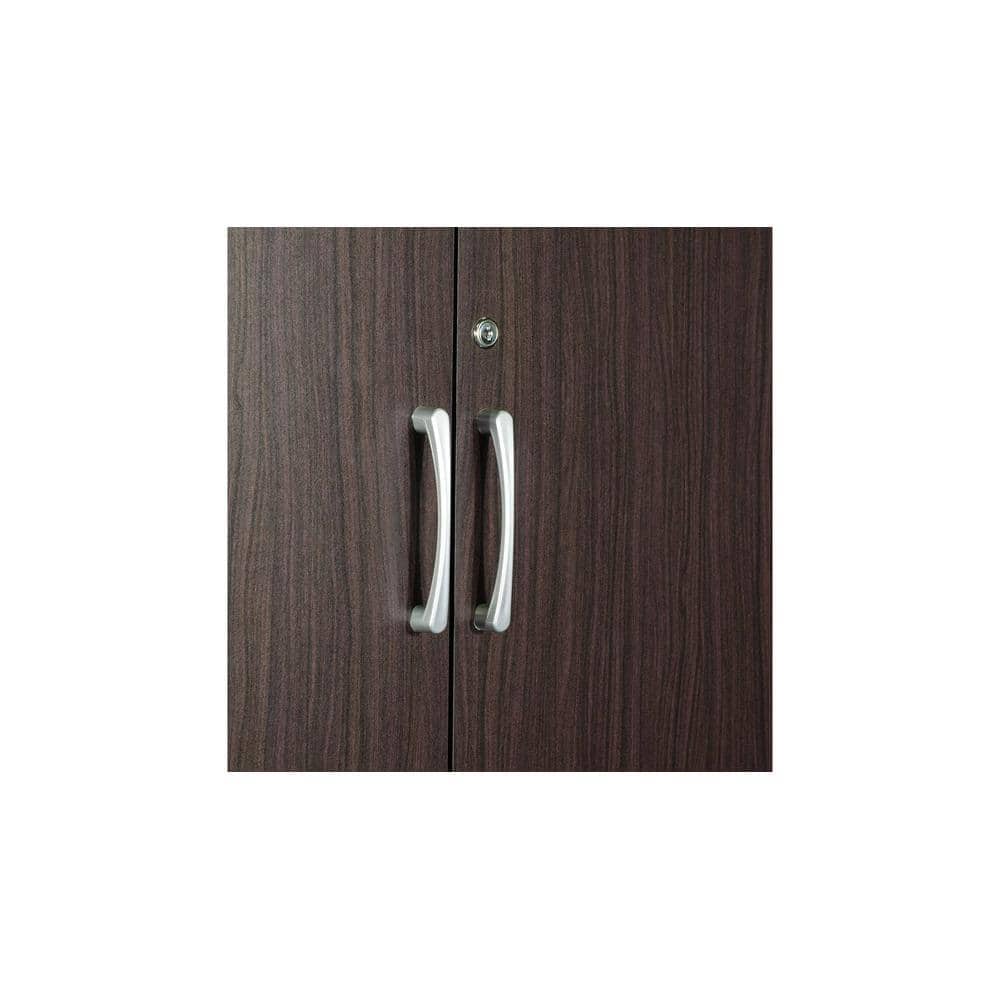 Housen Engineered Wood 4 Door Wardrobe in Walnut Finish