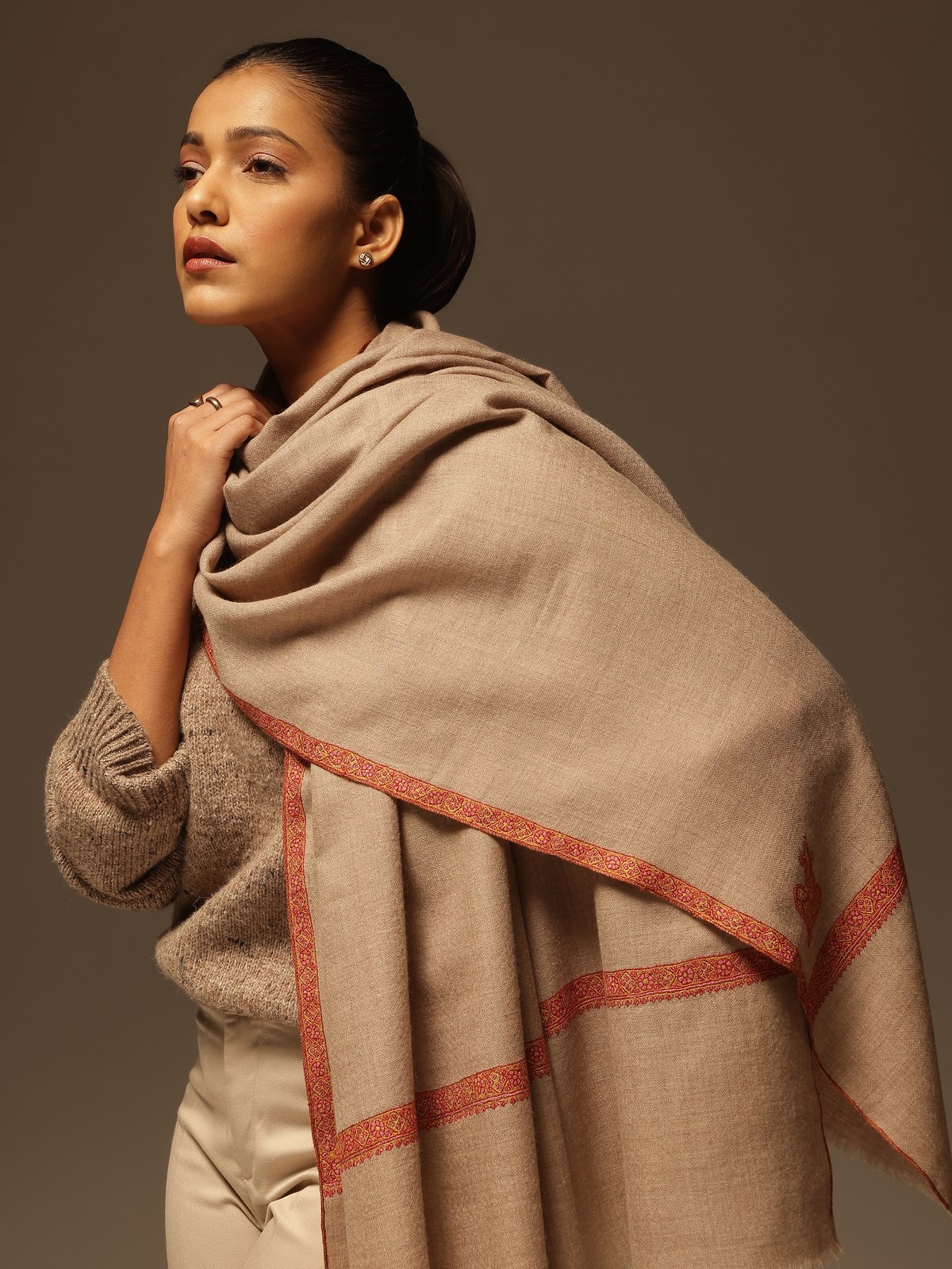 Parisa Pashmina Sozni Embroidered Shawl