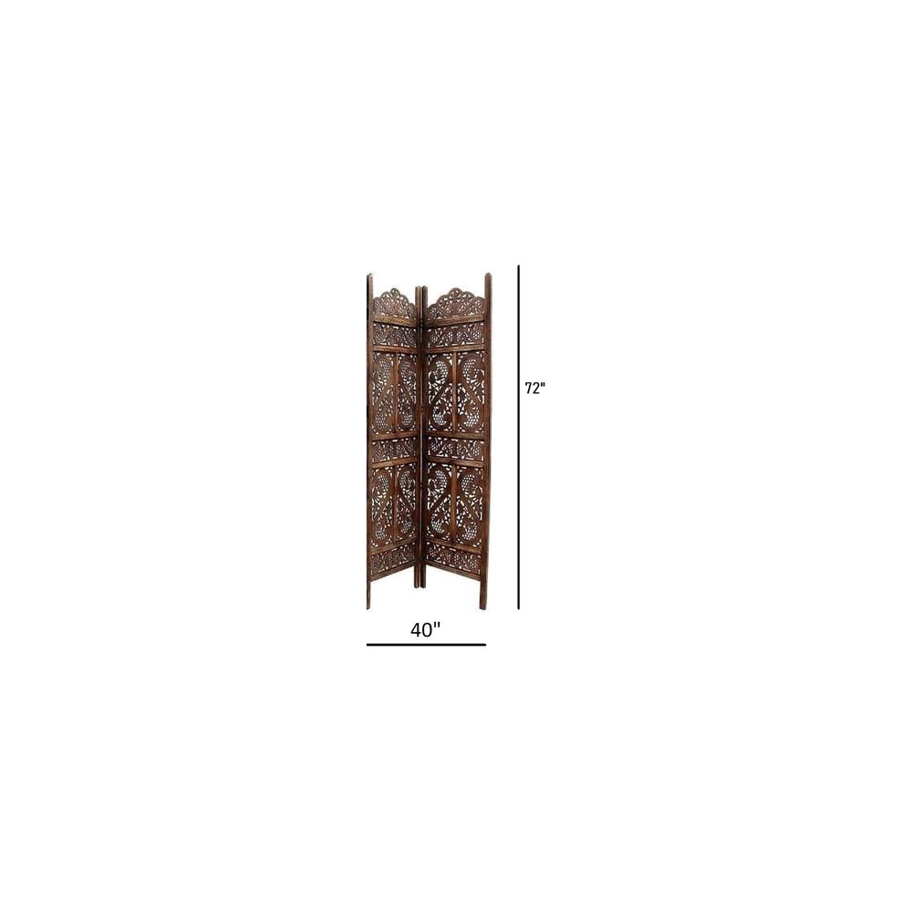 Olida Solid Wood 4 Panel Room Divider