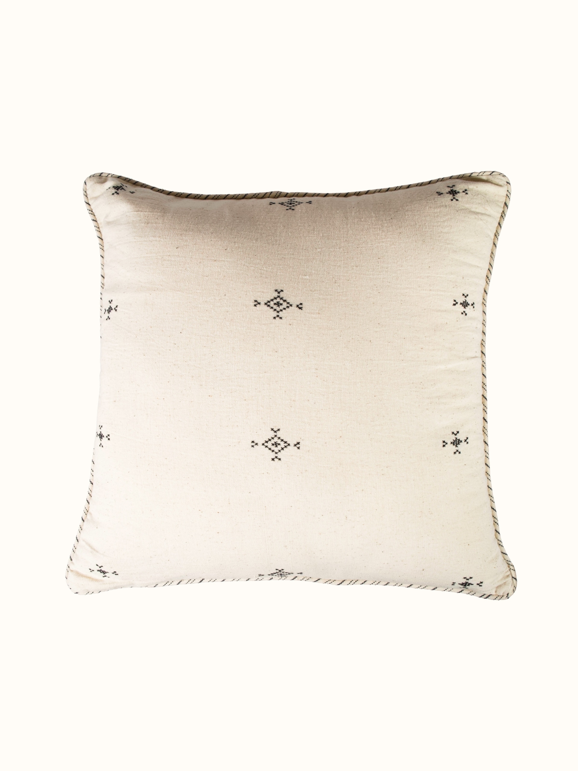 Folk Geo Hand Embroidered Bootis Cushion Cover