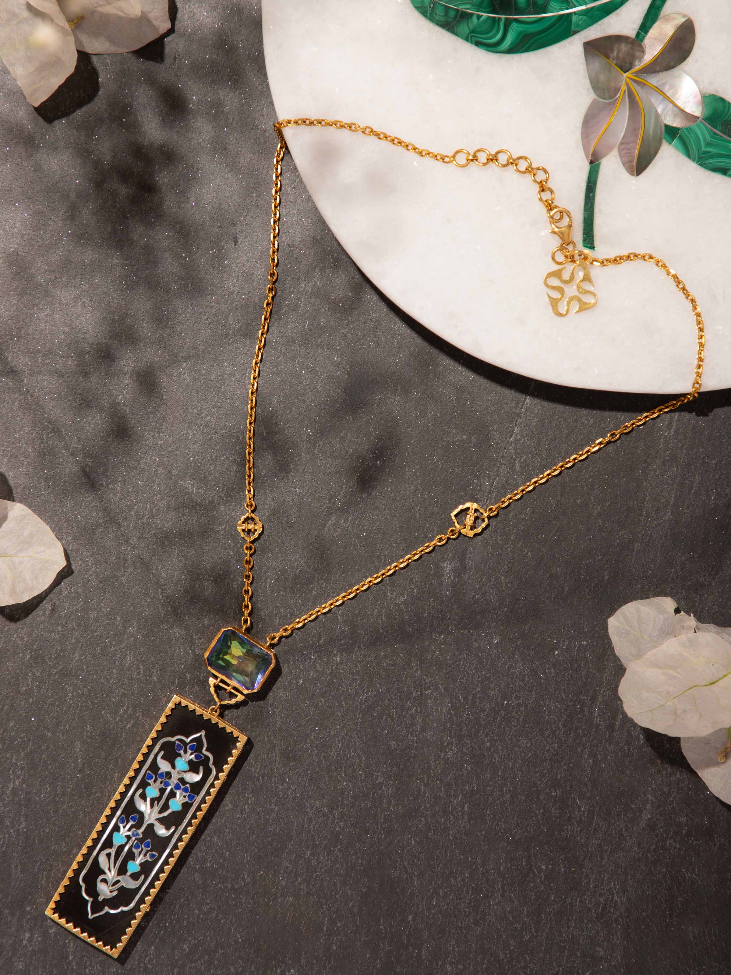 Lifestyle view showing pendant worn for understated everyday elegance