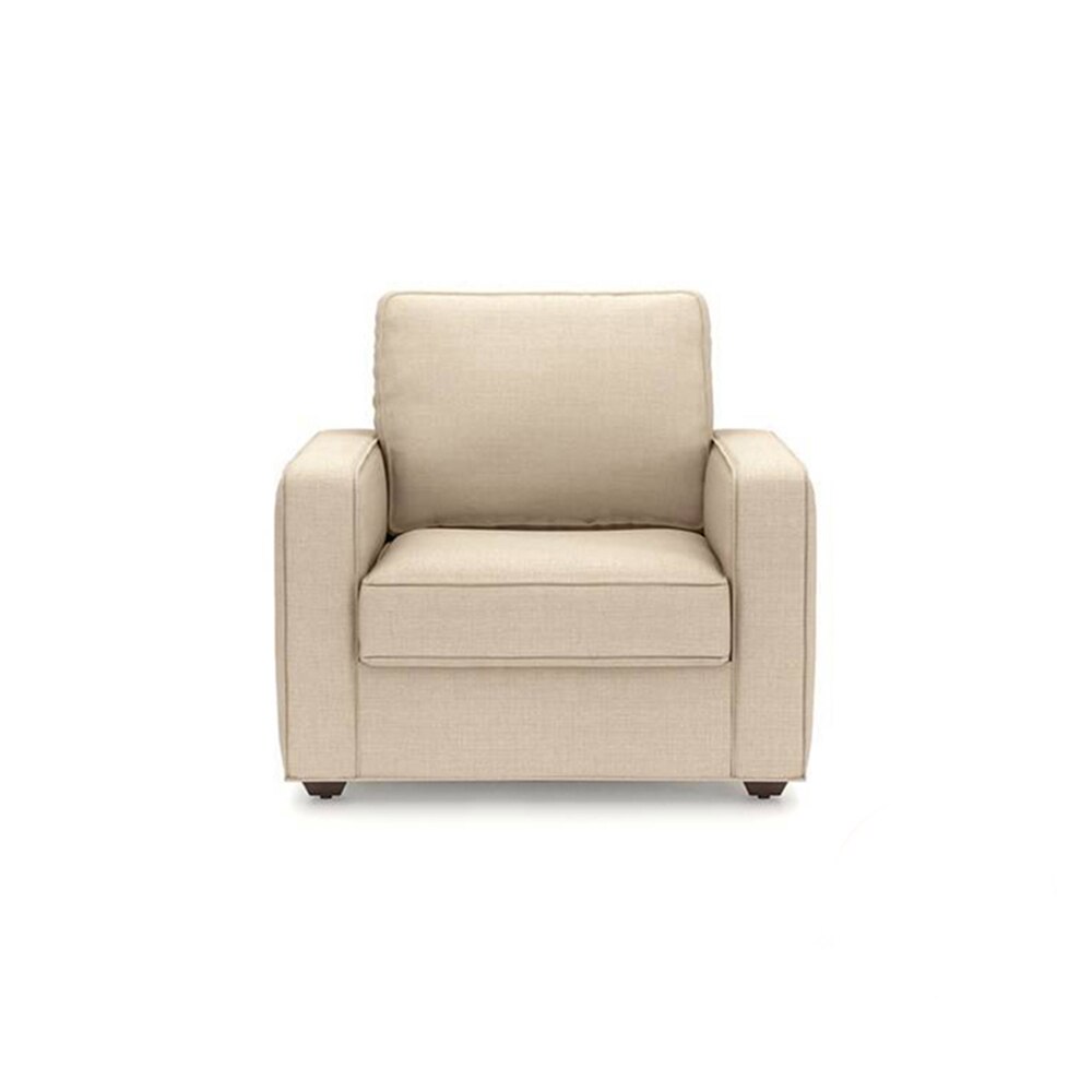 Apollo 1 Seater Fabric Sofa in Pearl Colour