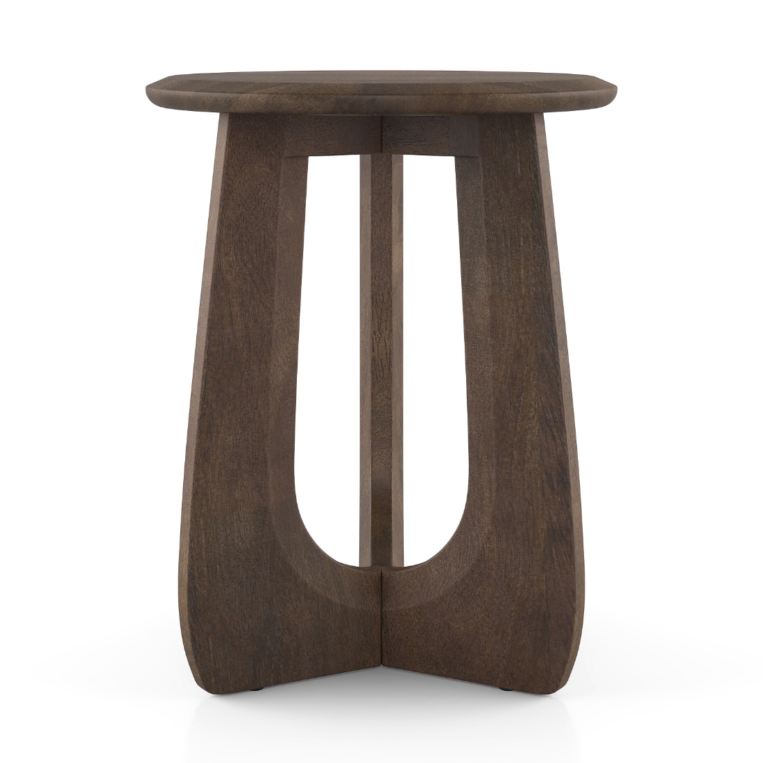 Aero Solid Wood Side Table In Danish Walnut Finish
