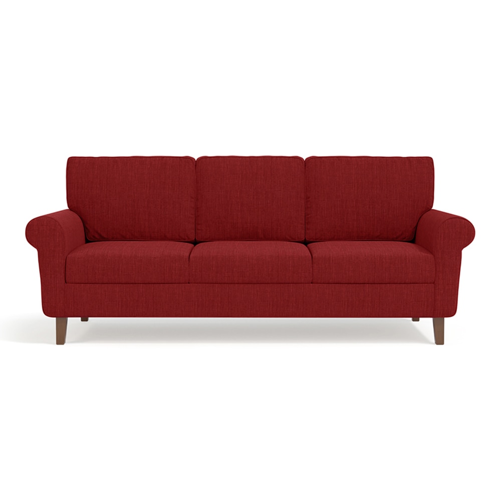 Oxford Sofa (Colour : Salsa Red, Cushion : Soft, Seater : 3+2+1)