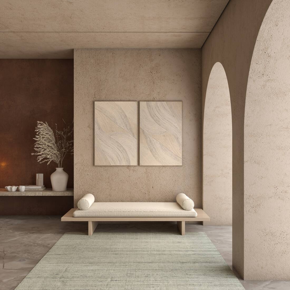 Jaipur Rugs Abstract Wool And Viscose 6x9 Feet Natural White Handloom Carpet