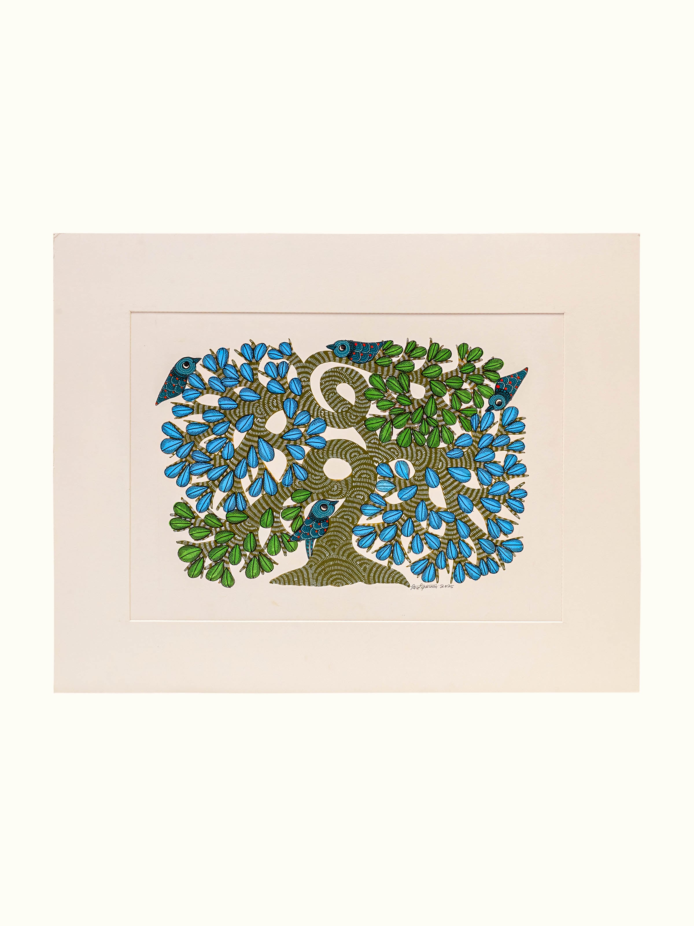 Feathered Tree Gond Art