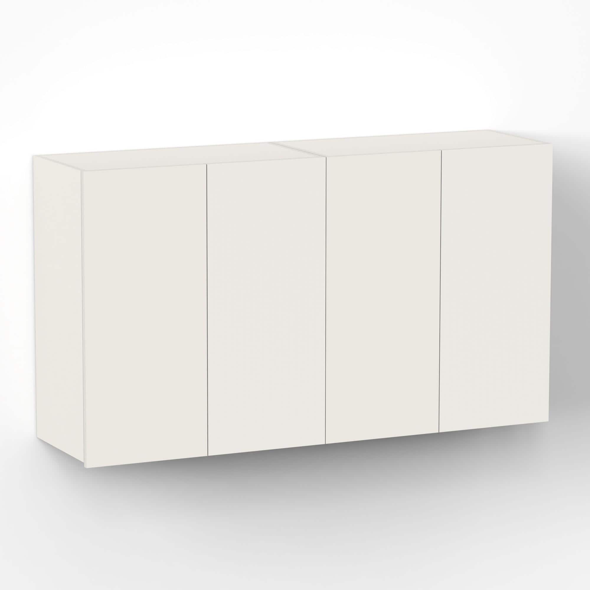 Opryt Engineered Wood Wall Mounted Two Kitchen Cabinet Rack In White Finish