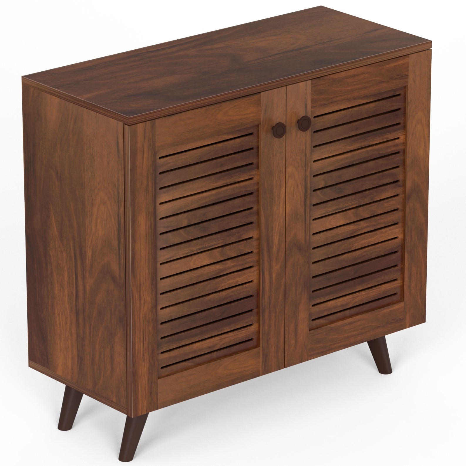 BLUEWUD Carlem Engineered Wood 2 Doors Shoe Rack Cabinet Slipper Footwear Stand Organizer with Drawer can Store Up to 12 Pairs for Hall Living Room Home Furniture (Brown Maple)