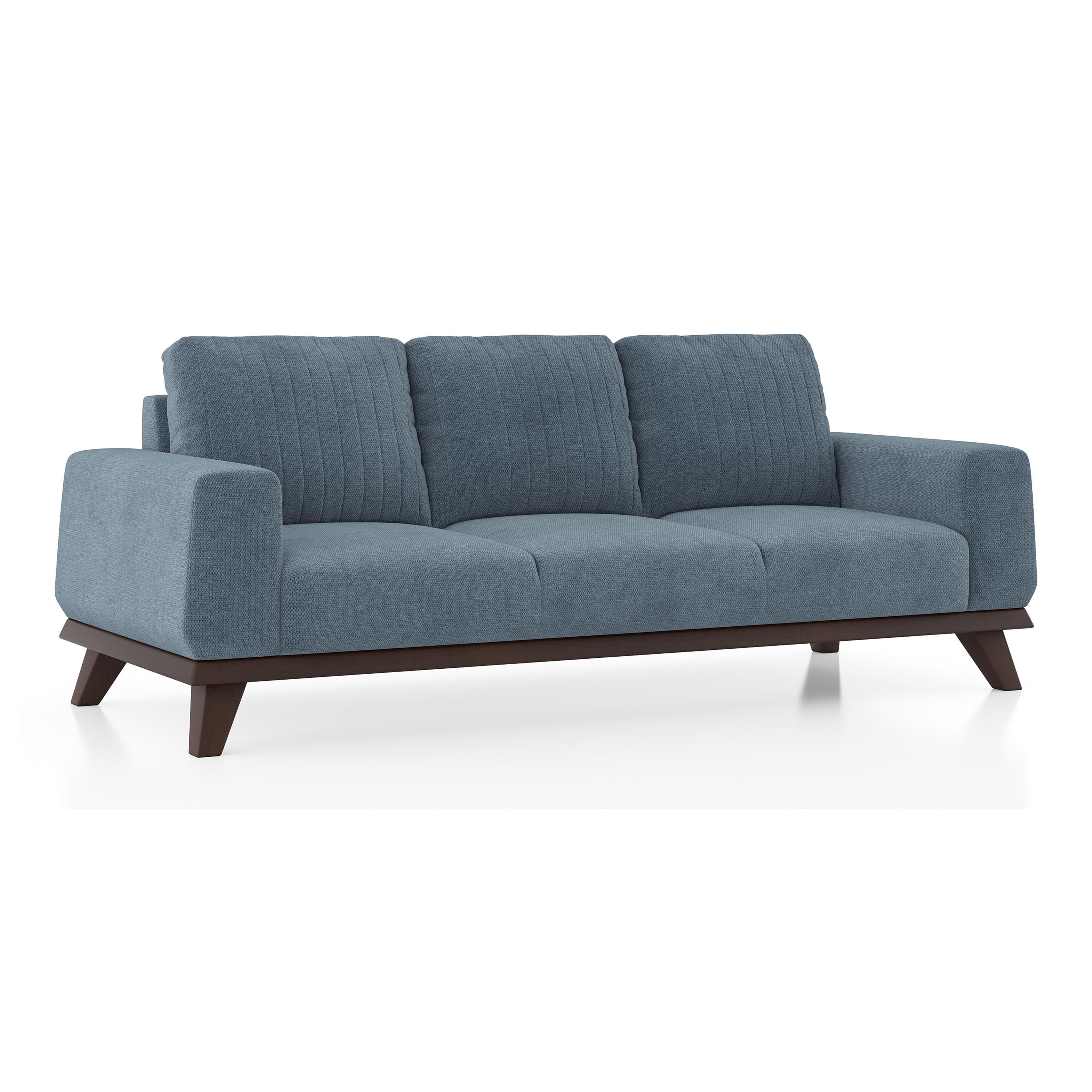 Granada Essential 3 Seater Fabric Sofa In Ocean Weave