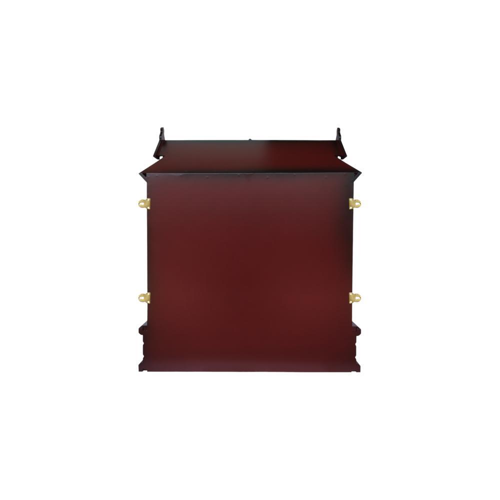 triveni engineered wood prayer unit in mahagony finish