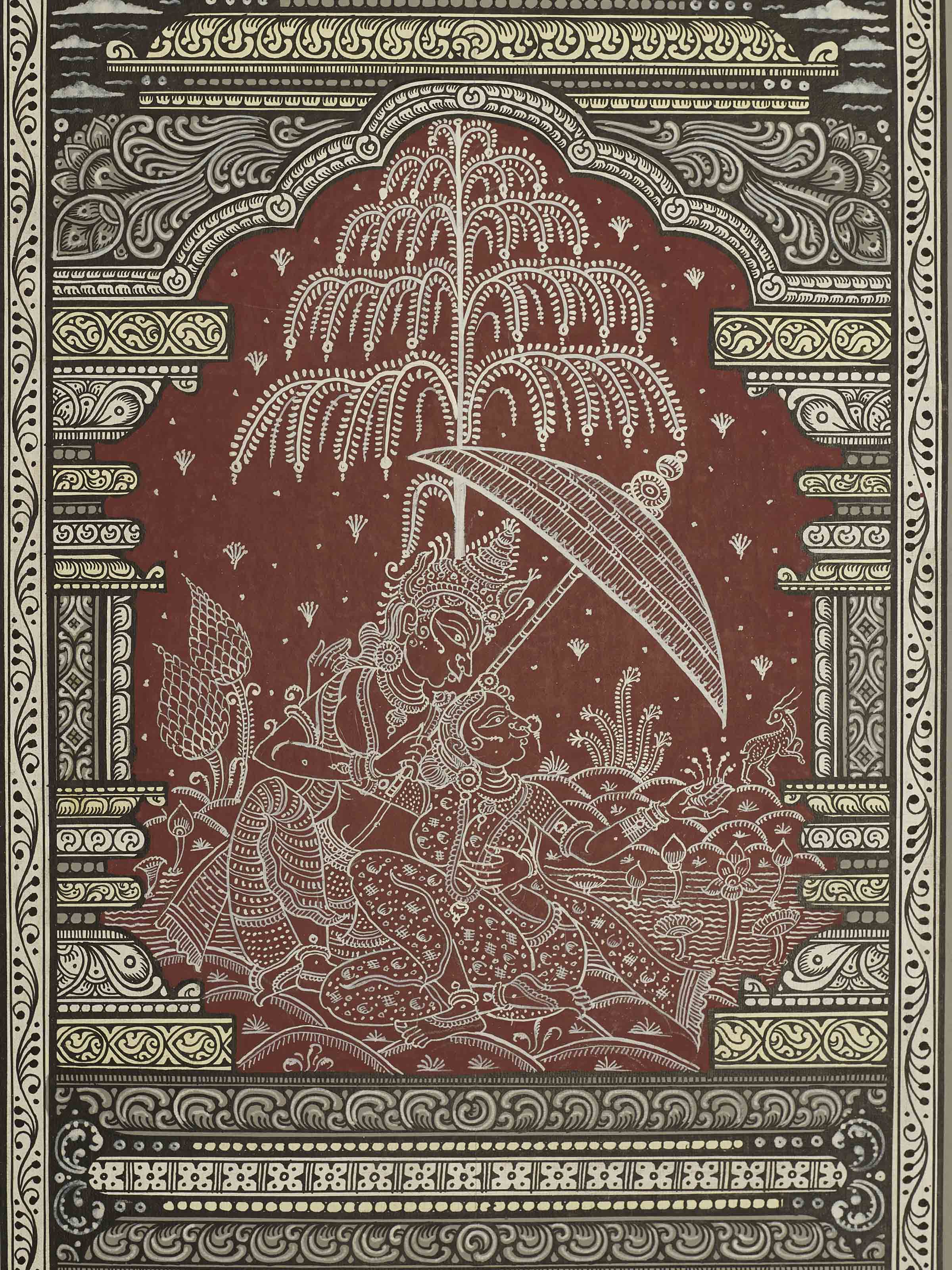 Radha Krishna Odisha Patachitra Painting