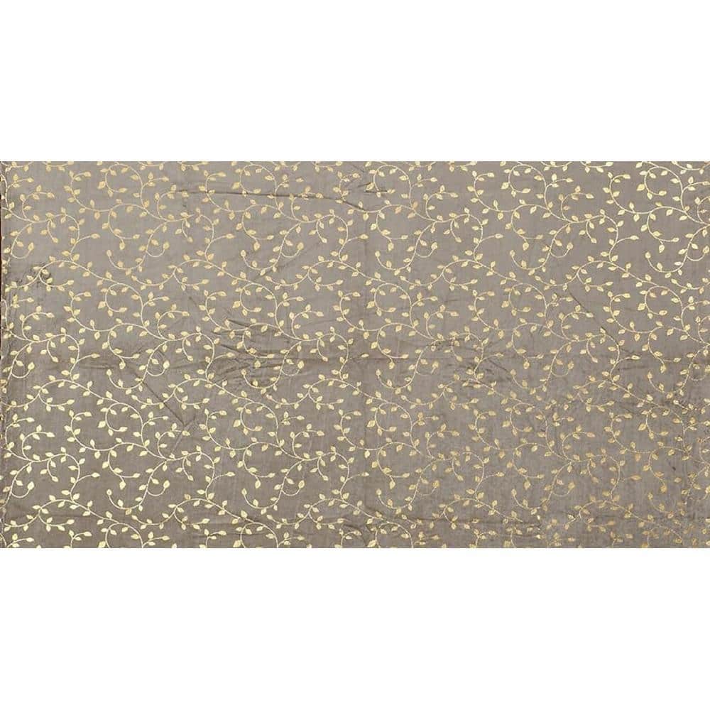 Velvet Golden Foil Pack of 2 Pieces Blackout Window Curtain