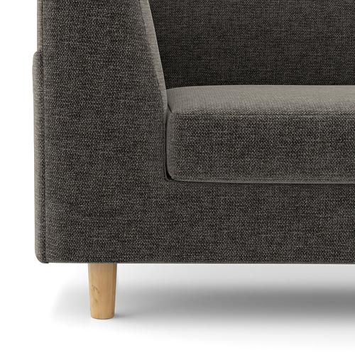 Rubik Premium 2 Seater Fabric Sofa in Smoke Colour