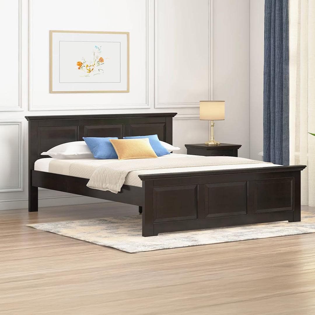 Alexandra King Size Bed Without Storage In American Walnut Finish