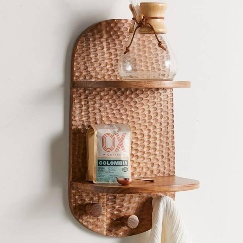 WOODENMOOD Rectangular Wall Rack