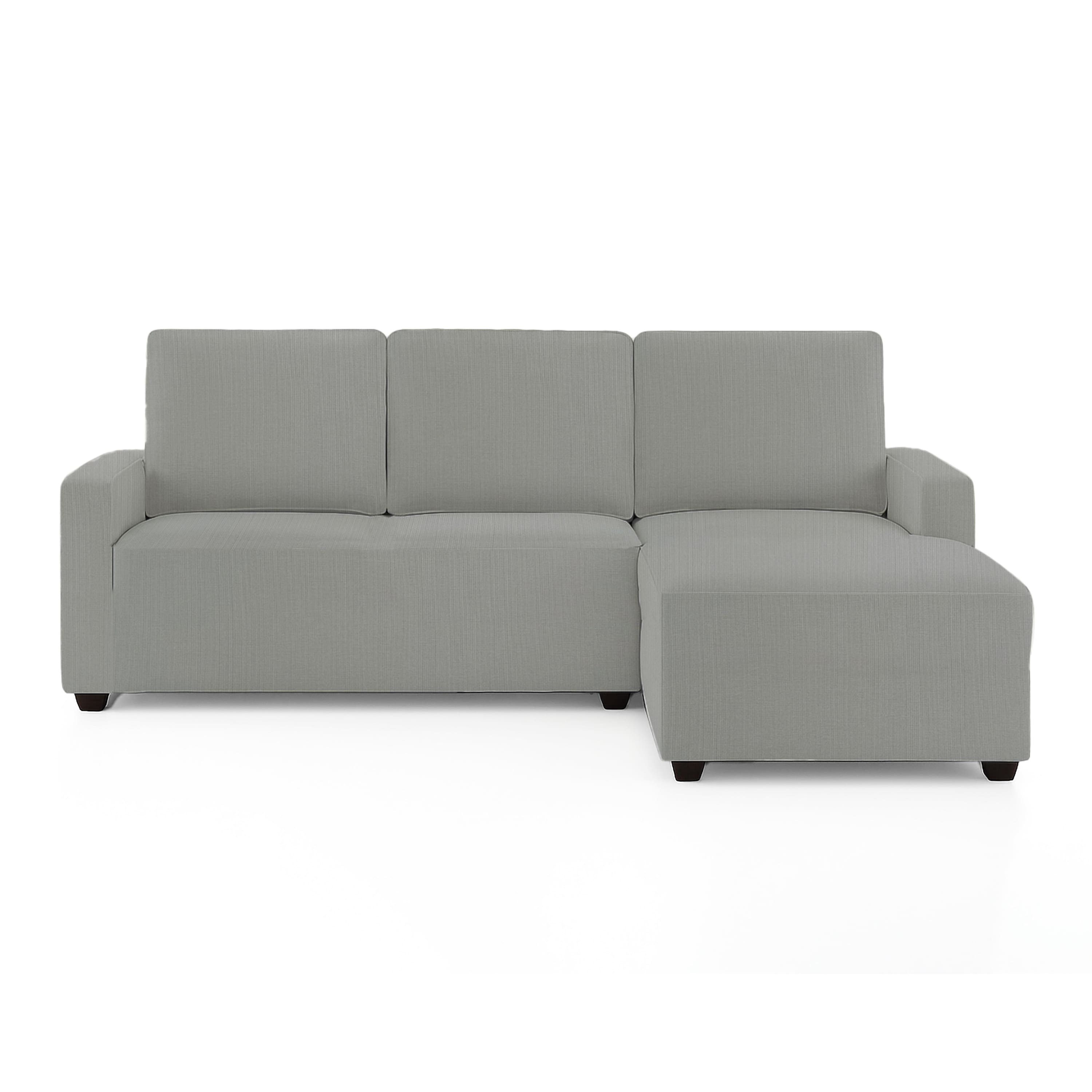 Right Aligned 2 Seater Right Aligned Chaise Light Grey Sofa Cover