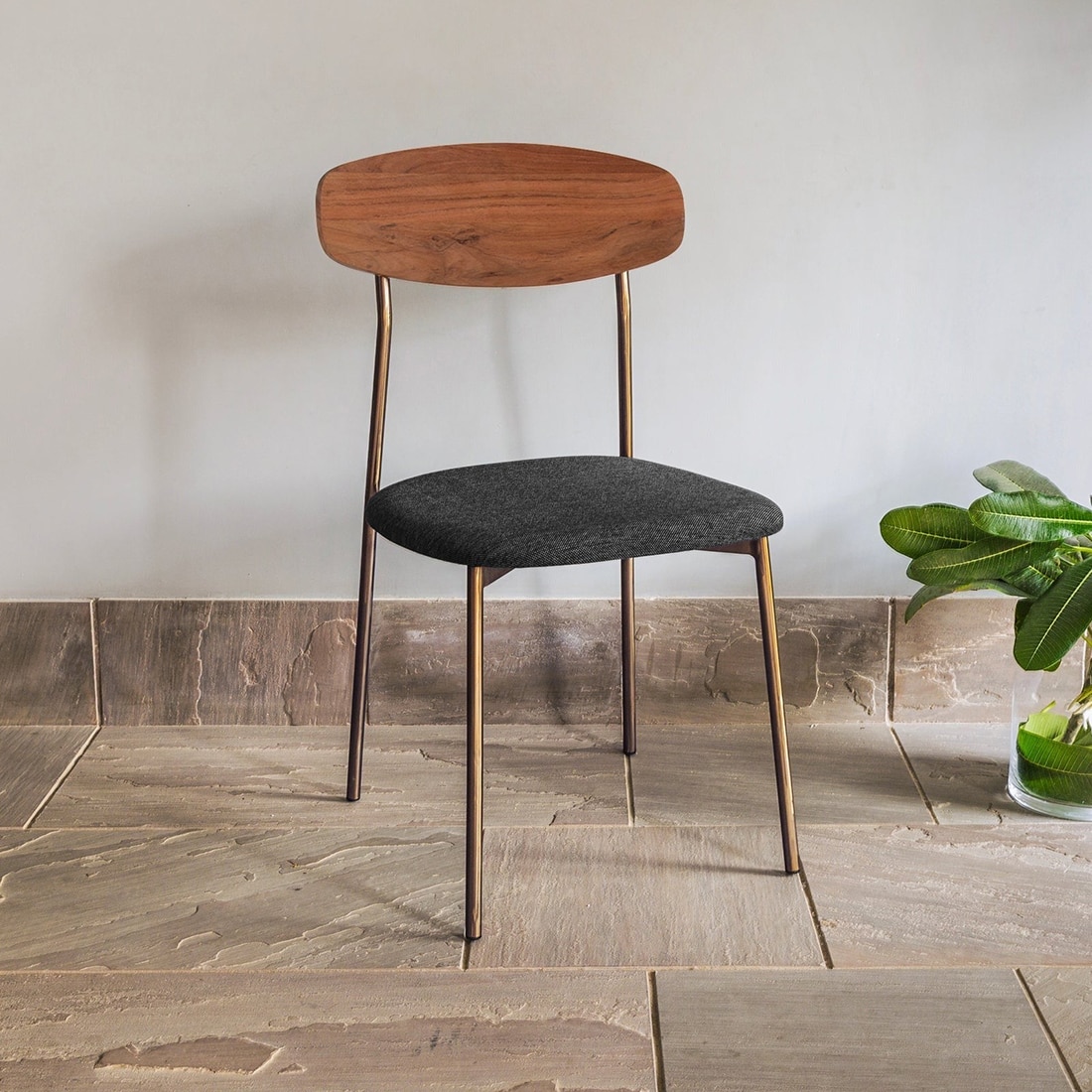 Yoho Chair in Gold Finish Set Of 2