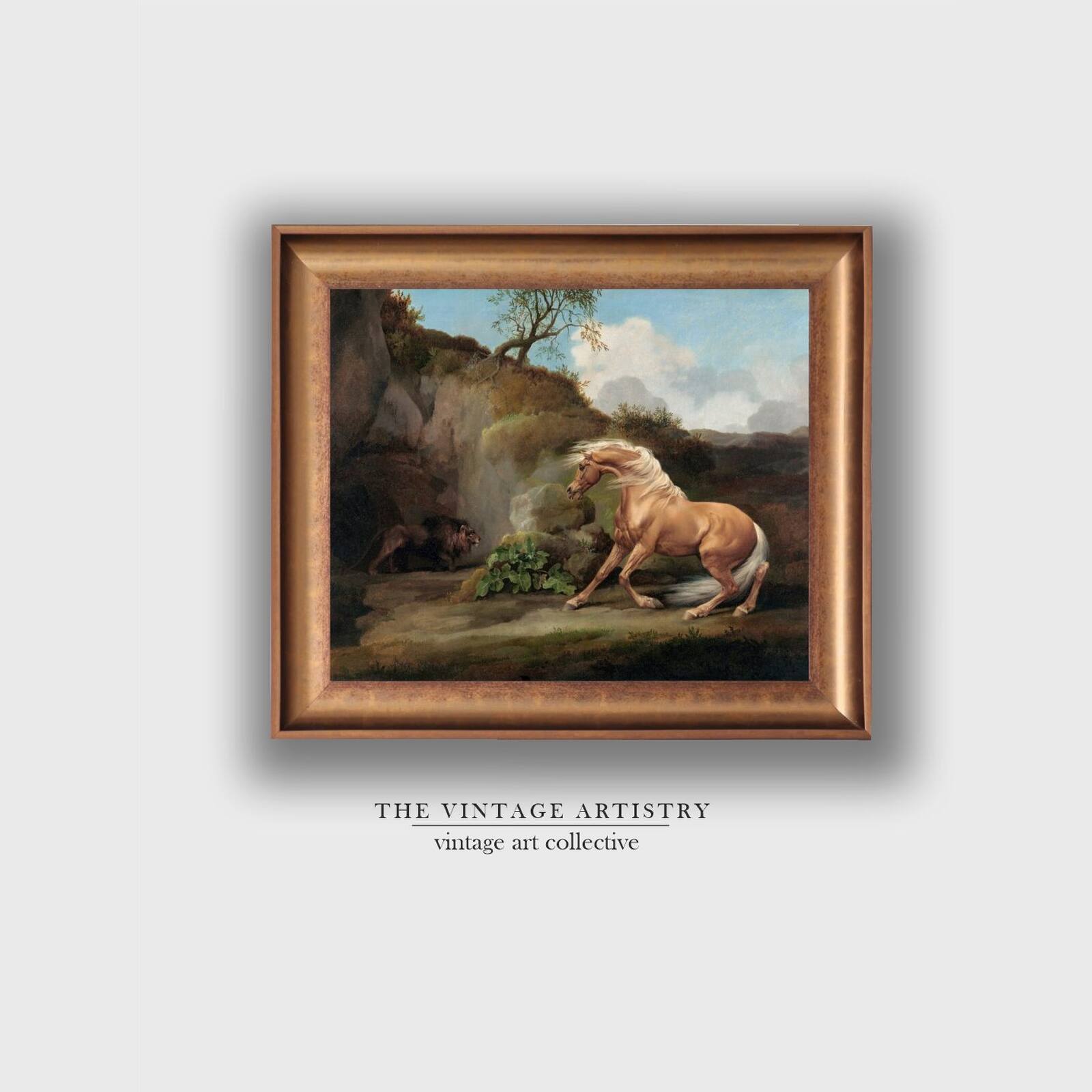 Artistry Brown Green George Stubbs Canvas Wall Prints Canvas Wall Prints Set of 1 Multicolor Matte
