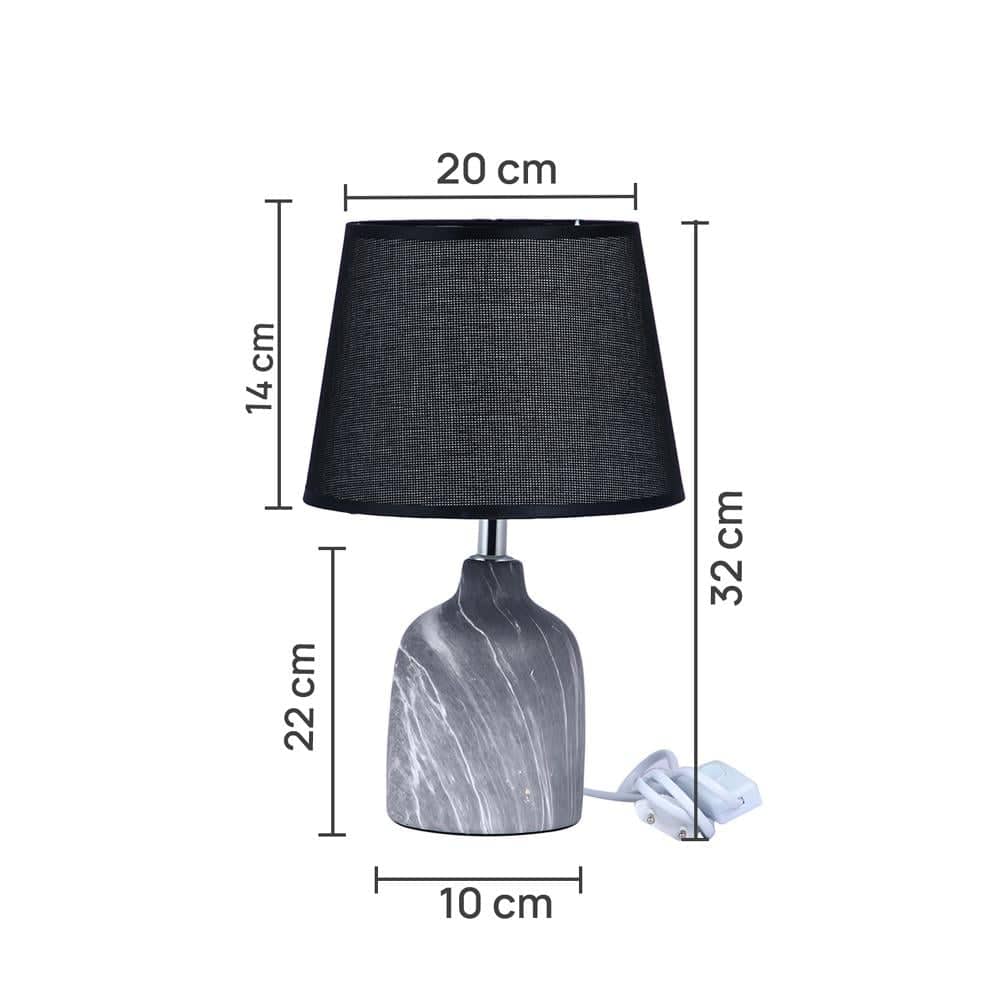 Luxury Black Grey Table Lamp Bold Contemporary