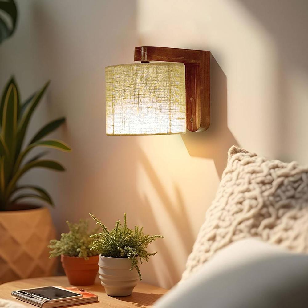 Gimli Brown Solid Wood Wall Lights