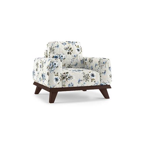 Granada Luxe 1 Seater Fabric Sofa in Adrian Velvet Colour