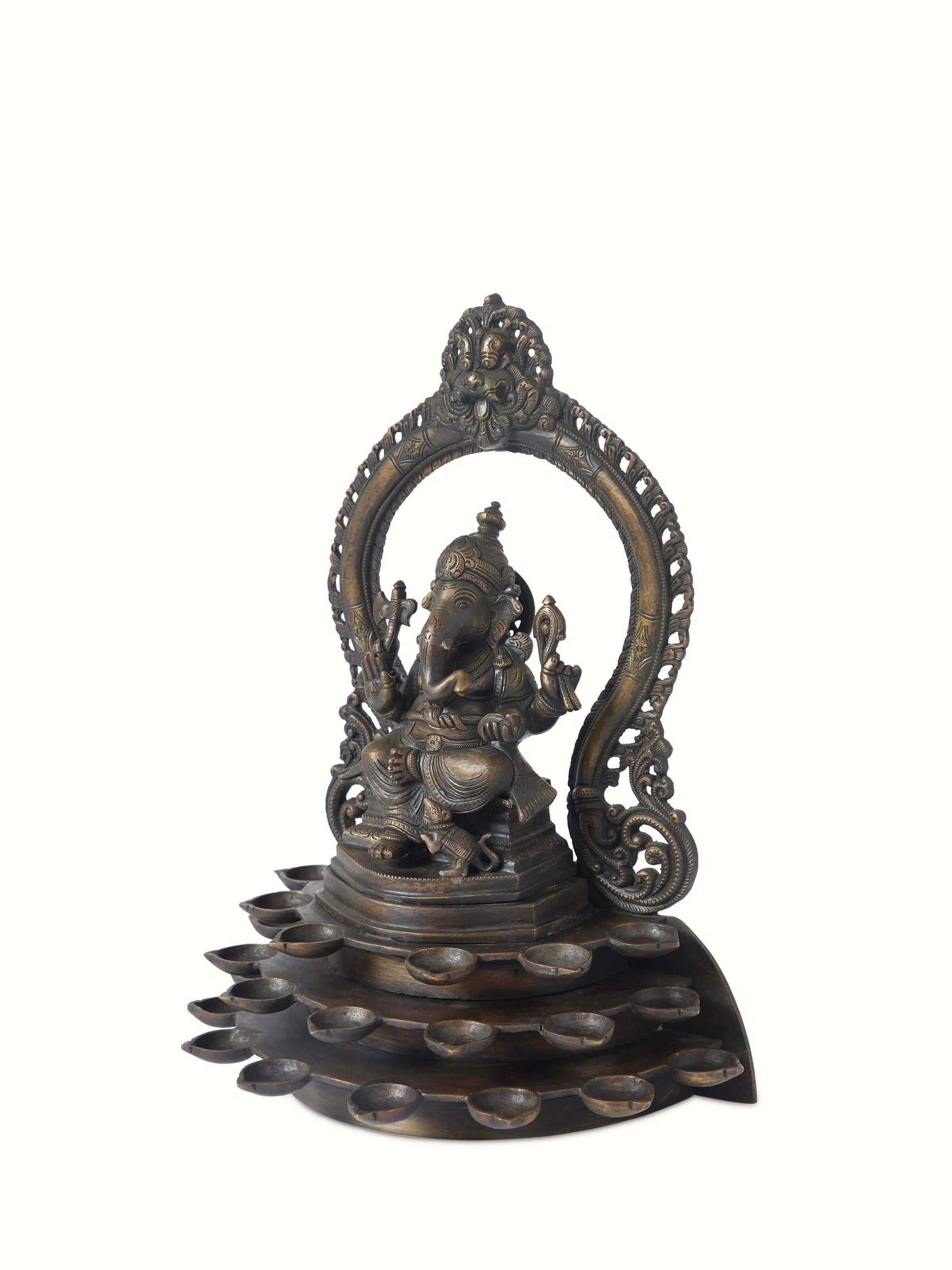 Polished Bronze-cast Diya