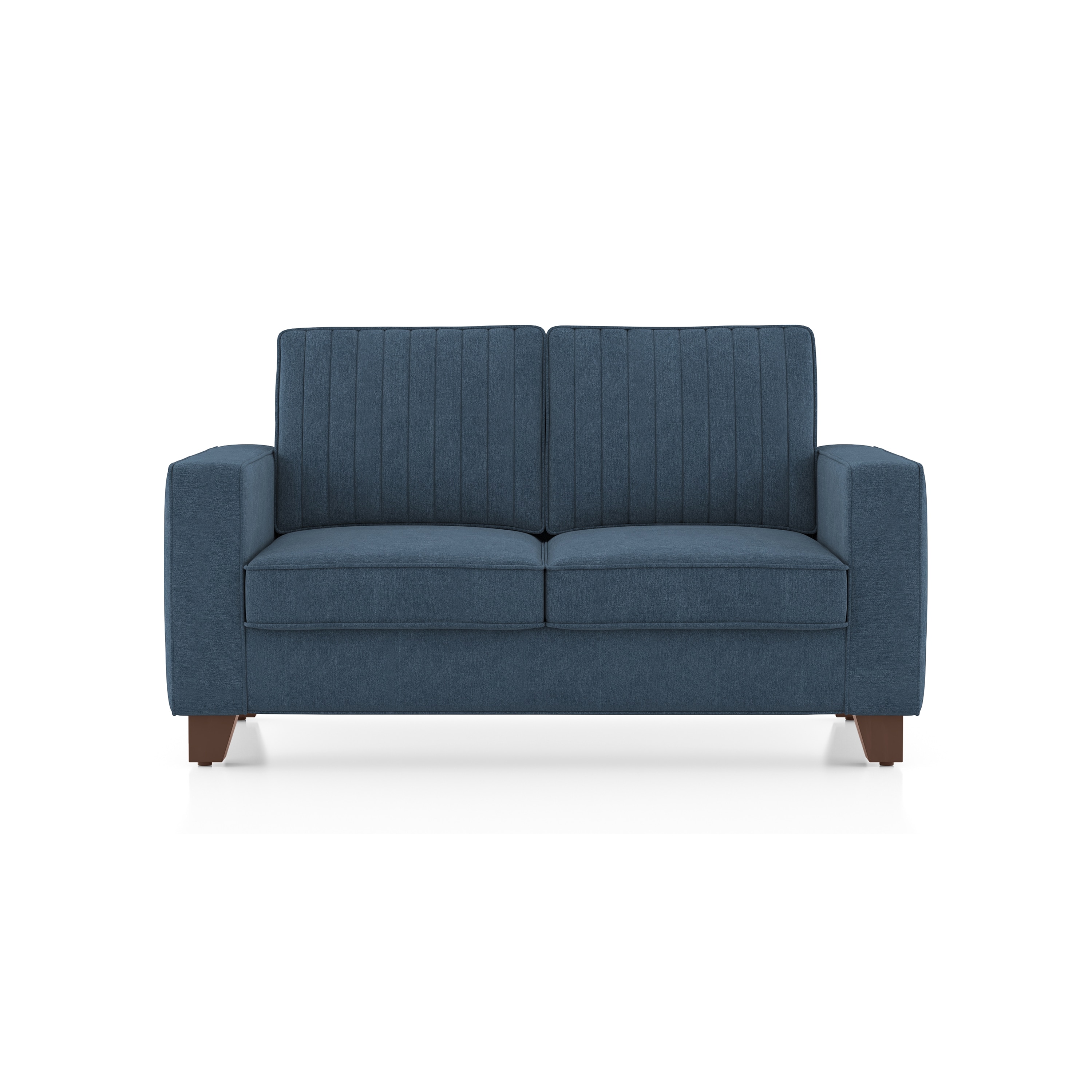 Apollo Neo 2 Seater Fabric Sofa in Lapis Blue Colour (Back Height : Regular, Cushion Type : Hard)
